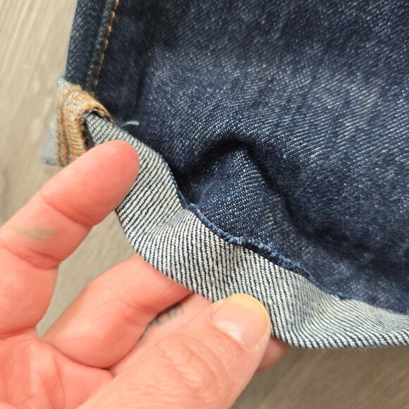 Club Monaco | dark wash denim button-fly straight leg jeans | MENS 34" - Picture 7 of 10